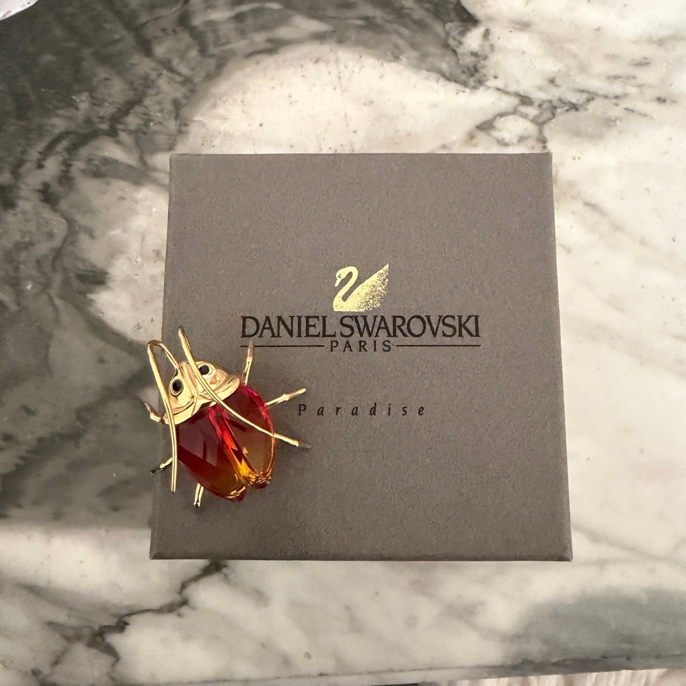 SWAROVSKI PARADISE BUGS OBJECT MEDIUM BEETLE AMAZAR FIRE-OPAL 250475